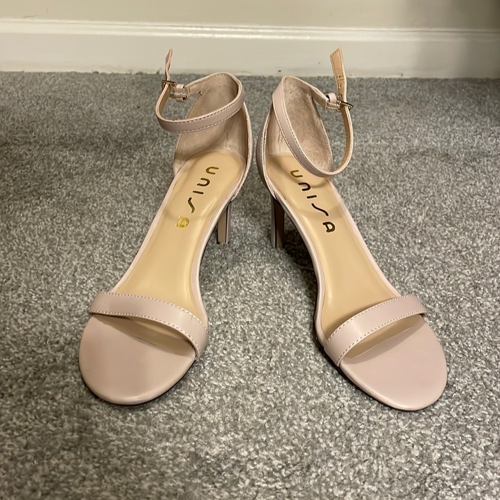 Gently worn strapped heel